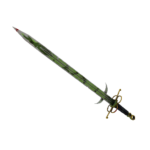 Clover Camo'd Claidheamh Mòr (Well-Worn)
